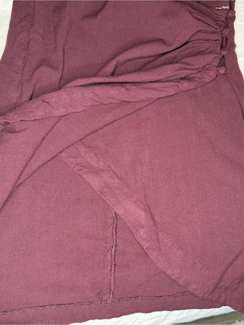 Free People Intimately Dylan Wrap Mini Dress Wine Red Deep Burgandy Women XS - Picture 6 of 8